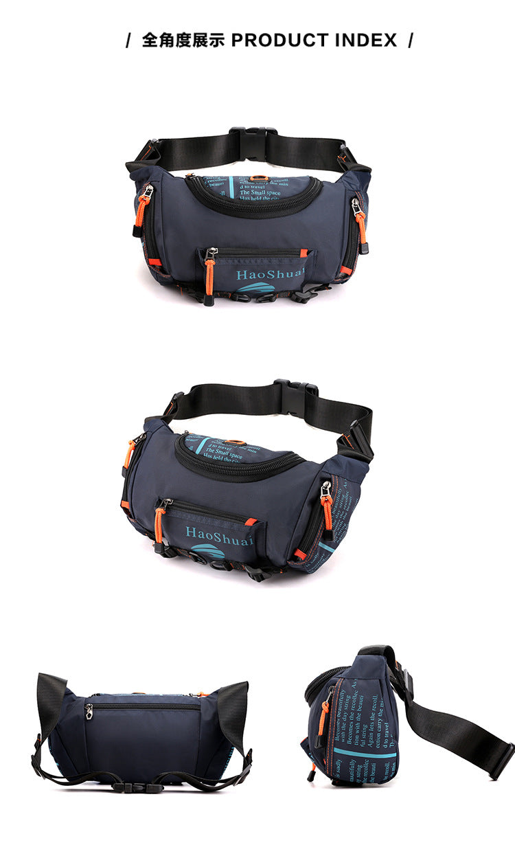 New Multifunctional Outdoor Waist Bag Sports Men's Shoulder Crossbody Bag Waterproof Chest Bag Cycling Climbing Large Capacity Waist Bag