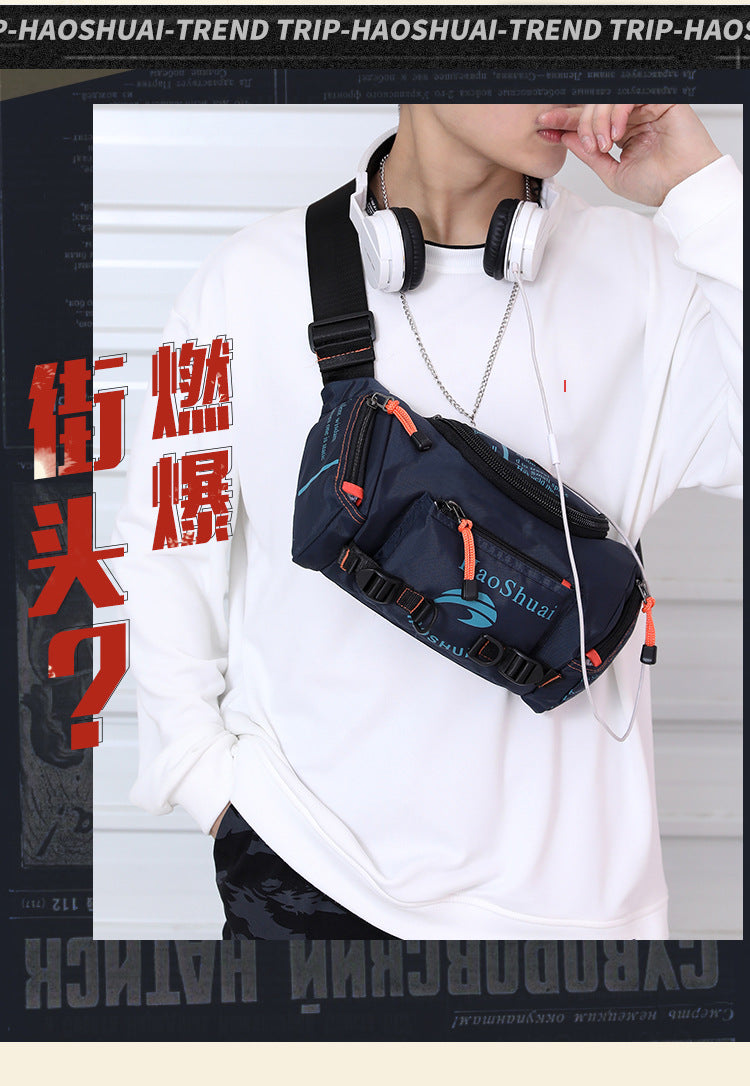 New Multifunctional Outdoor Waist Bag Sports Men's Shoulder Crossbody Bag Waterproof Chest Bag Cycling Climbing Large Capacity Waist Bag