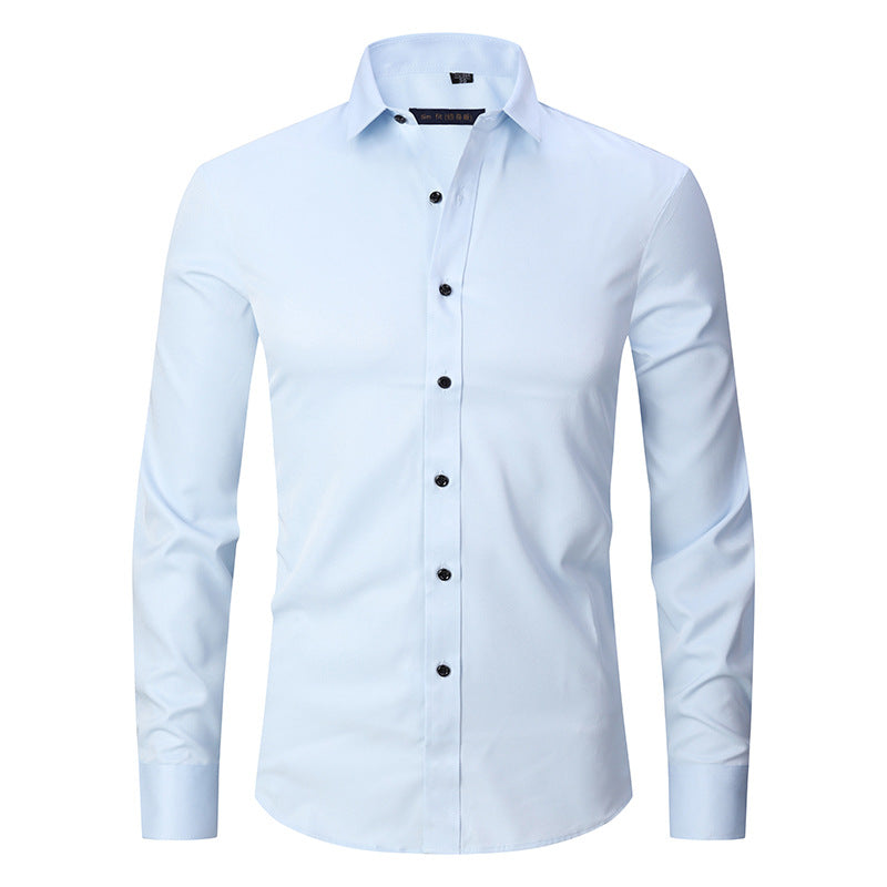 Men's Slim Fit Stretch Long-Sleeve Shirt – Plus Size Available