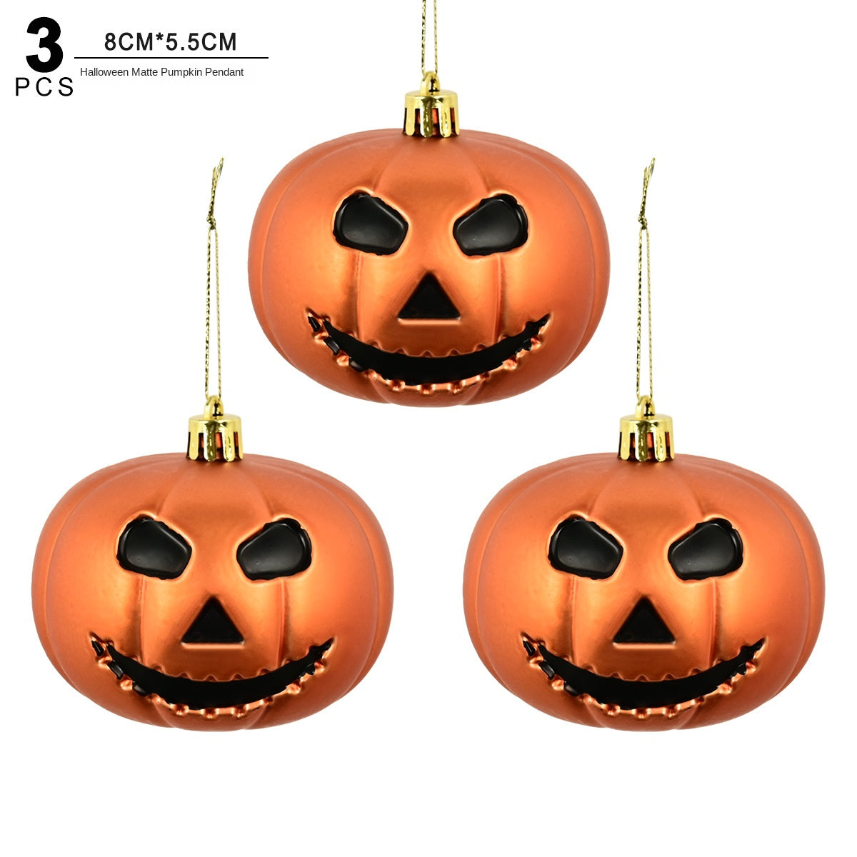 New Halloween Christmas Tree Decoration 8CM Ghost Face Pumpkin Colorful Plastic Ball Festival Party Decoration