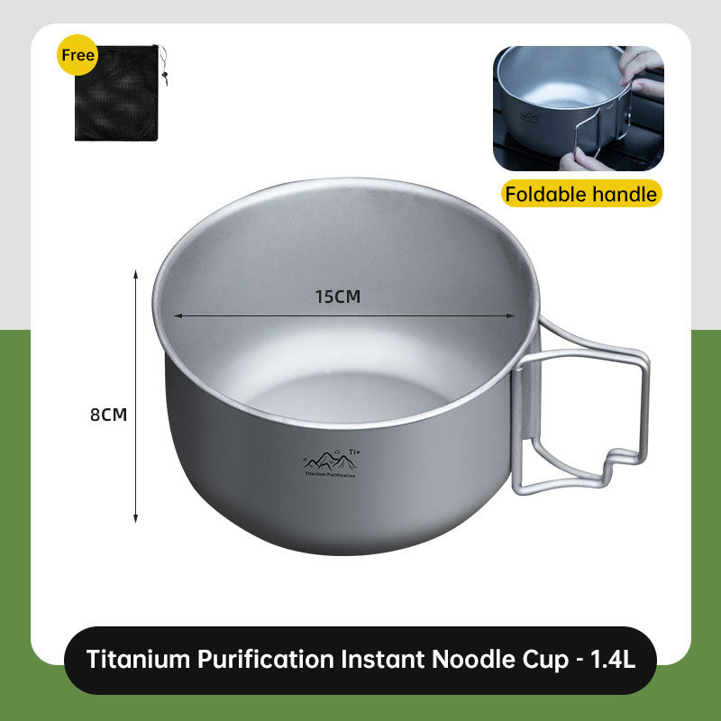 Titanium Alloy Camping Pot - Lightweight Collapsible Outdoor Cooking Pot