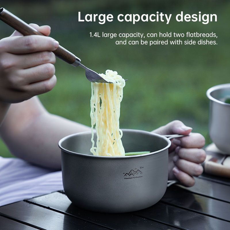 Titanium Alloy Camping Pot - Lightweight Collapsible Outdoor Cooking Pot