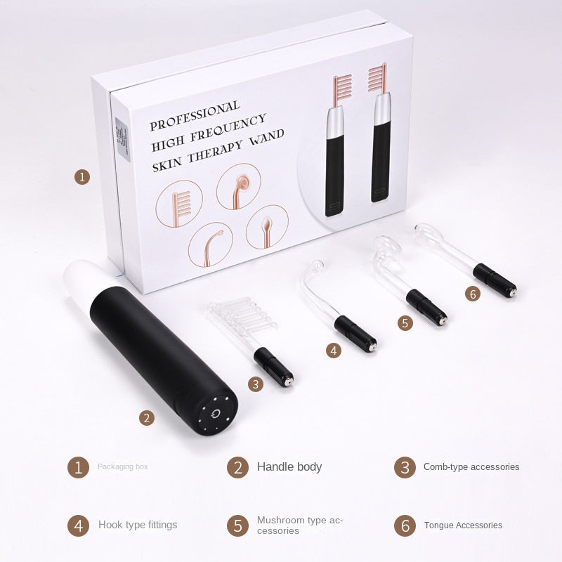 High-Frequency Electrotherapy Wand 4-in-1 Electrotherapy Device Facial Care Comb Rechargeable