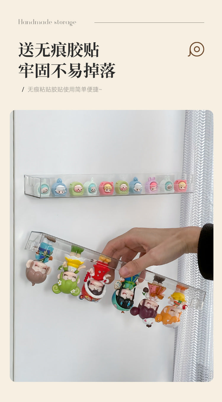 Blind Box Storage Wall Hanging Punch-free Display Stand Acrylic Bubble Mate Hand-made Box Lego Building Blocks Shelf