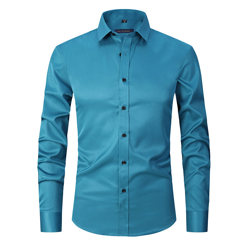 Men's Slim Fit Stretch Long-Sleeve Shirt – Plus Size Available