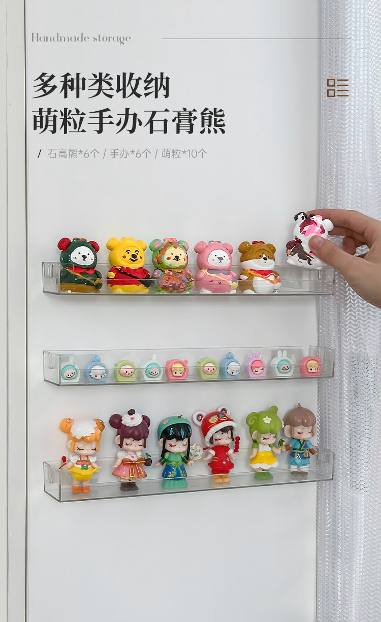 Blind Box Storage Wall Hanging Punch-free Display Stand Acrylic Bubble Mate Hand-made Box Lego Building Blocks Shelf